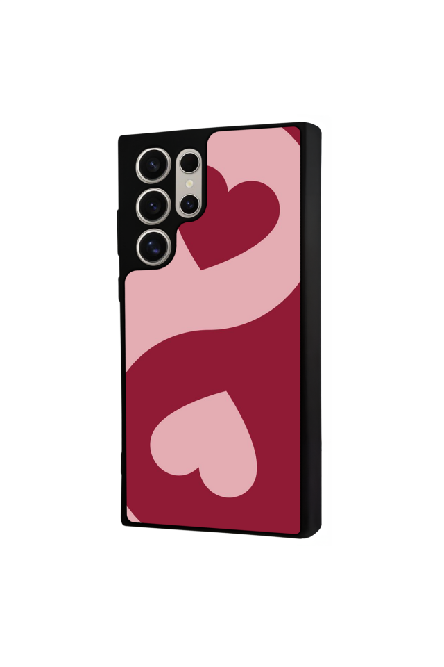 Samsung Galaxy S22 Ultra Uyumlu Kalp Love Tasarımlı Glossy Premium Kılıf