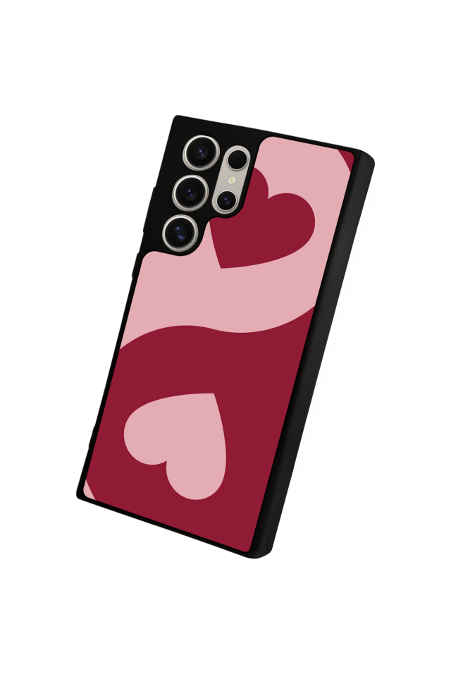 Samsung Galaxy S22 Ultra Uyumlu Kalp Love Tasarımlı Glossy Premium Kılıf