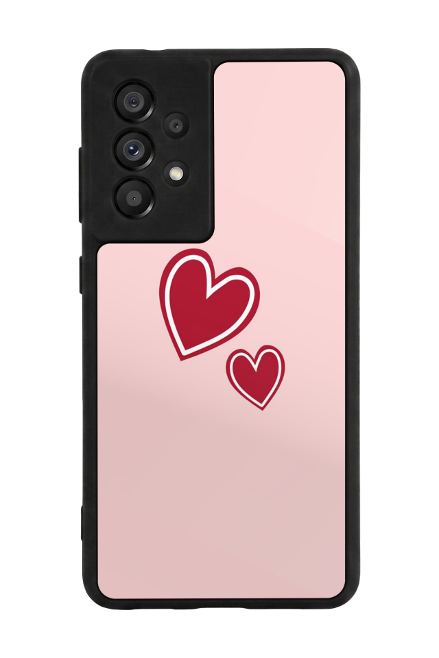 Samsung Galaxy A73 Uyumlu Kalp Love Tasarımlı Glossy Premium Kılıf