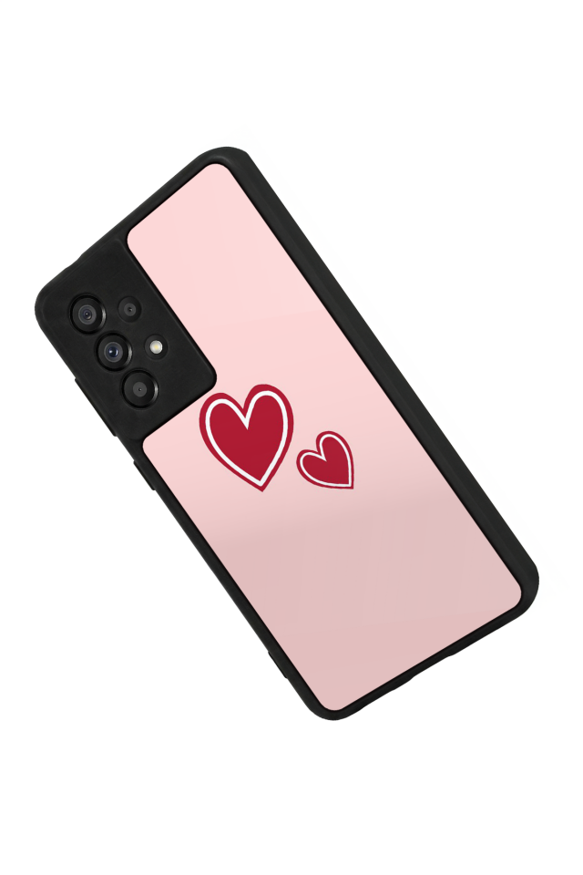 Samsung Galaxy A73 Uyumlu Kalp Love Tasarımlı Glossy Premium Kılıf