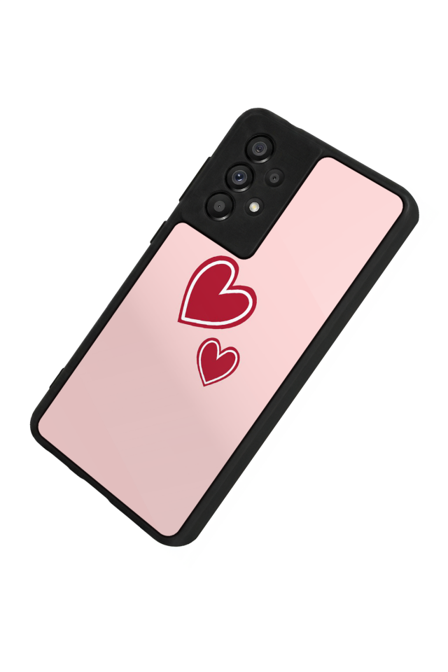 Samsung Galaxy A73 Uyumlu Kalp Love Tasarımlı Glossy Premium Kılıf