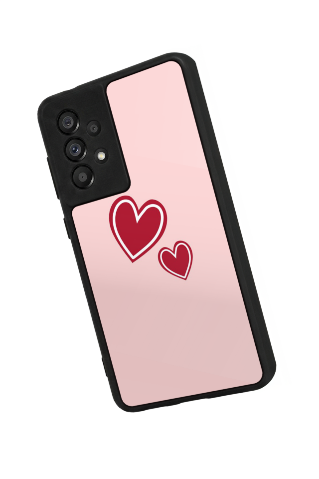 Samsung Galaxy A73 Uyumlu Kalp Love Tasarımlı Glossy Premium Kılıf