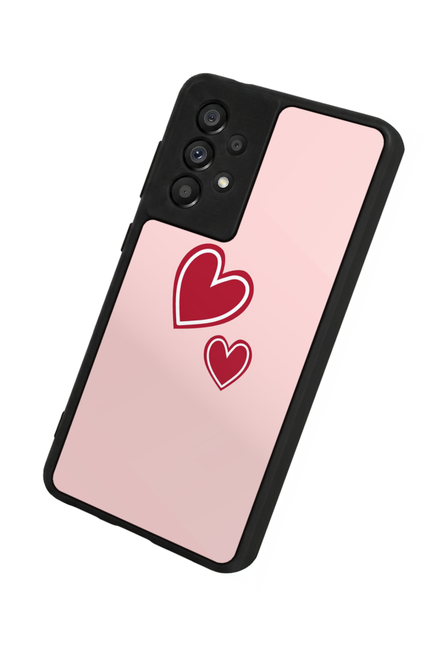 Samsung Galaxy A73 Uyumlu Kalp Love Tasarımlı Glossy Premium Kılıf