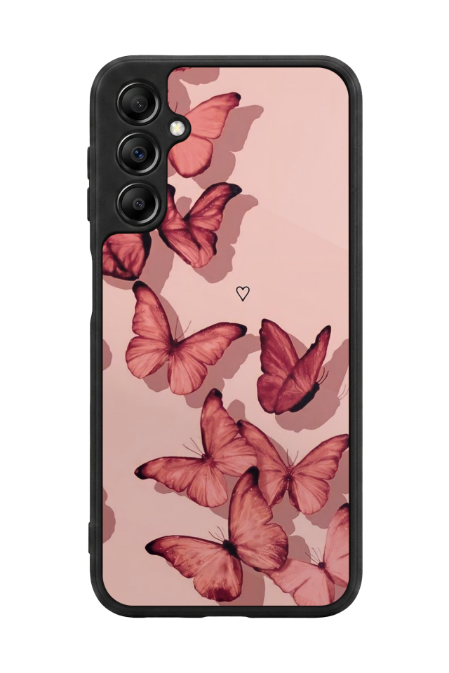 Samsung Galaxy A14 Uyumlu Kelebek Tasarımlı Glossy Premium Kılıf