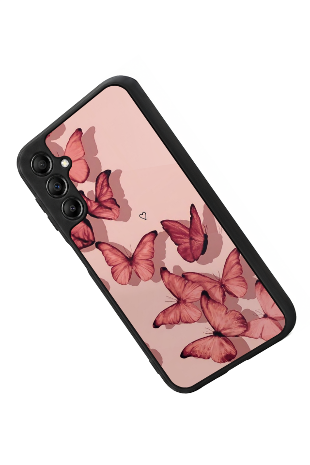 Samsung Galaxy A14 Uyumlu Kelebek Tasarımlı Glossy Premium Kılıf