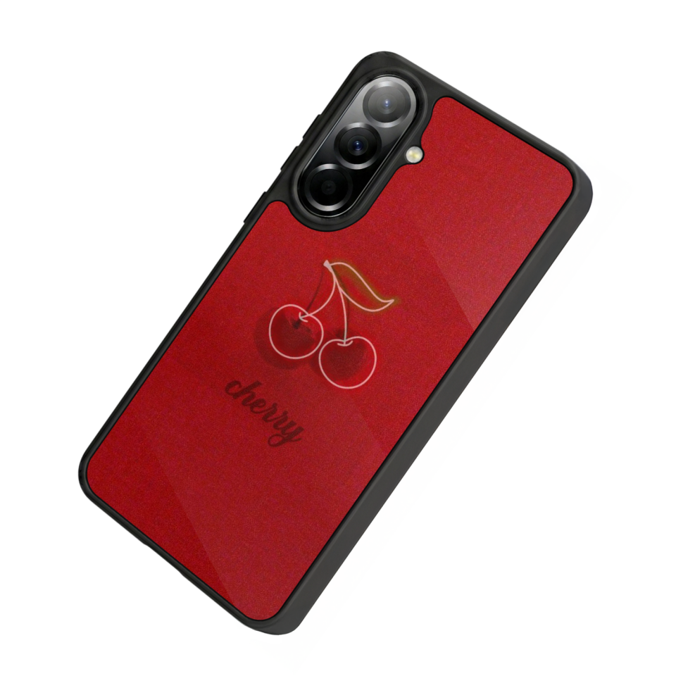 Samsung Galaxy A57 Uyumlu Kiraz Tasarımlı Glossy Premium Kılıf