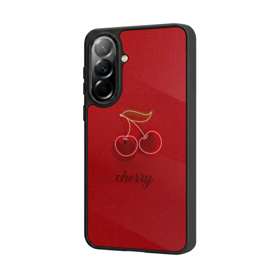 Samsung Galaxy A57 Uyumlu Kiraz Tasarımlı Glossy Premium Kılıf