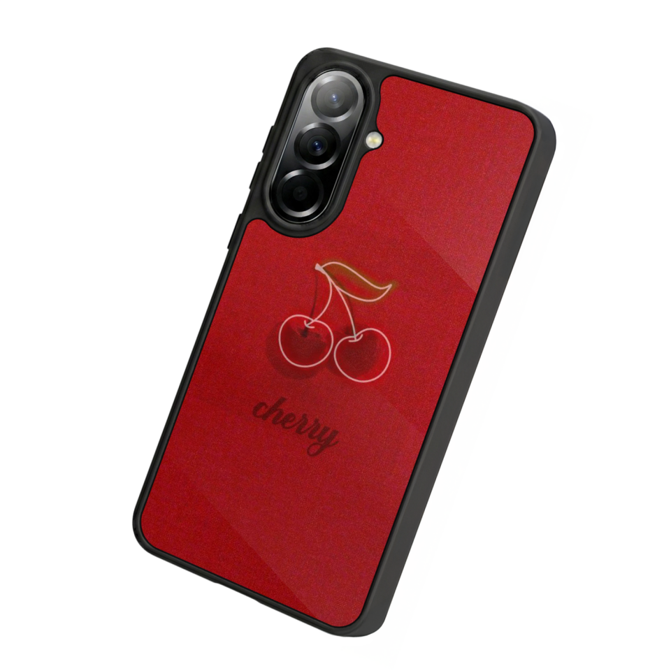 Samsung Galaxy A57 Uyumlu Kiraz Tasarımlı Glossy Premium Kılıf