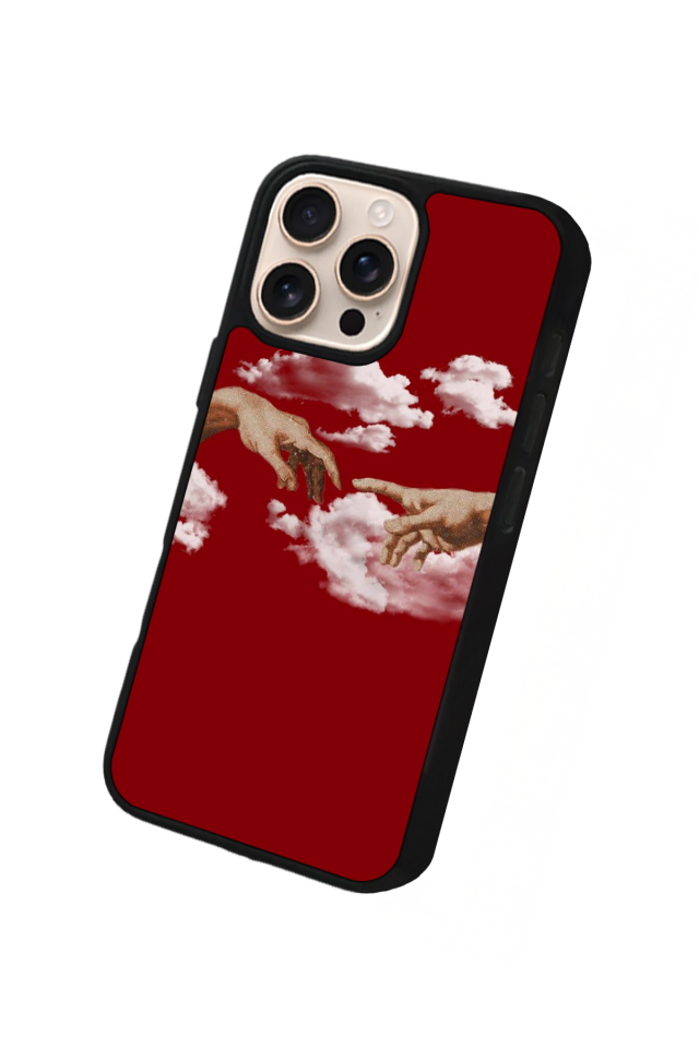 iPhone 16 Pro Max Uyumlu Kirmizi Tasarımlı Glossy Premium Kılıf