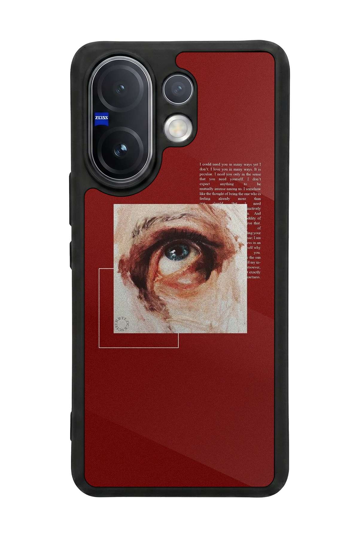 Vivo V60 Uyumlu Kirmizi Tasarımlı Glossy Premium Kılıf