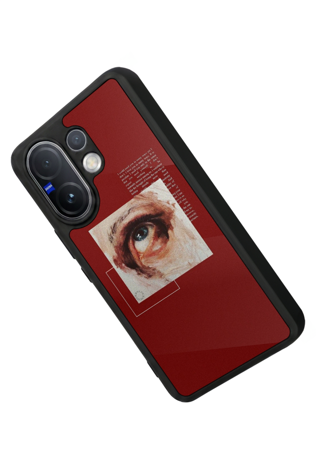Vivo V60 Uyumlu Kirmizi Tasarımlı Glossy Premium Kılıf