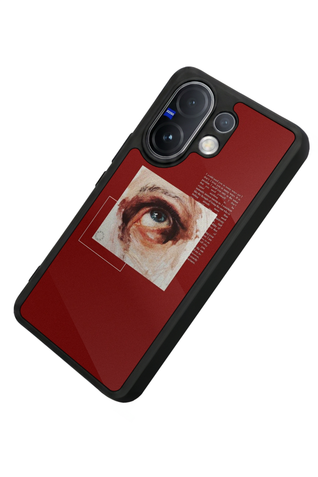 Vivo V60 Uyumlu Kirmizi Tasarımlı Glossy Premium Kılıf
