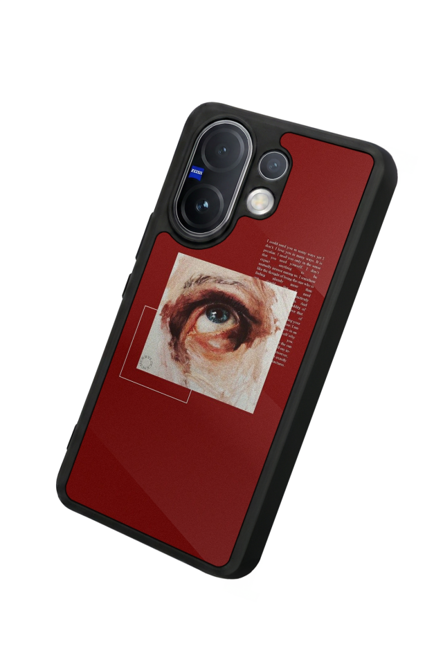 Vivo V60 Uyumlu Kirmizi Tasarımlı Glossy Premium Kılıf