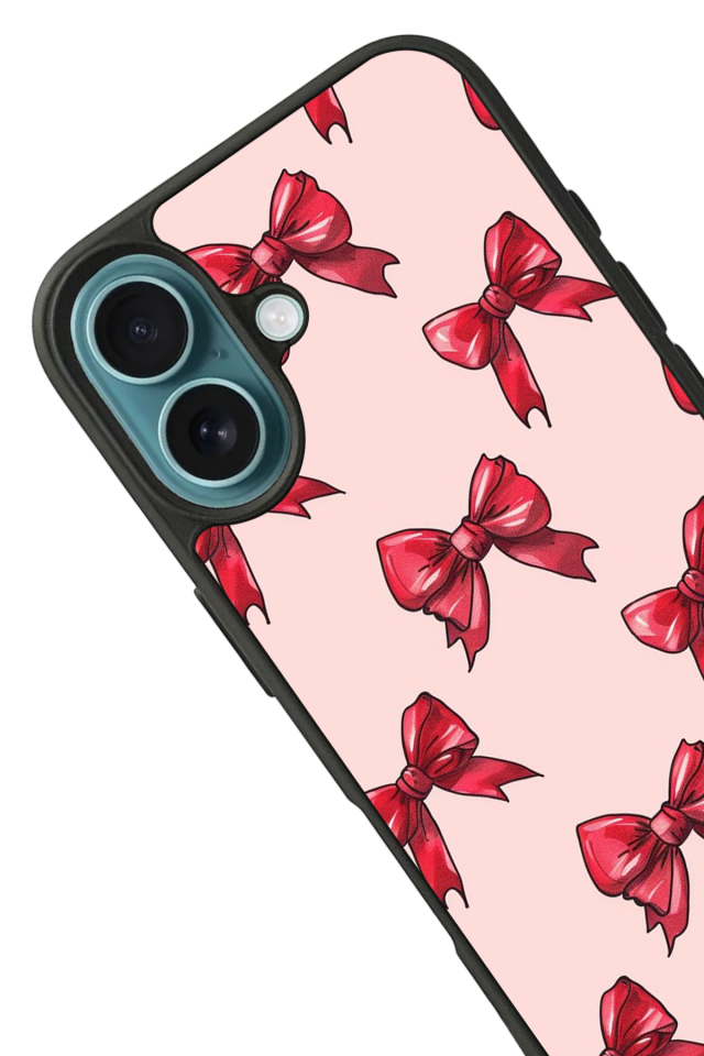 iPhone 16 Uyumlu Kurdele Tasarımlı Glossy Premium Kılıf