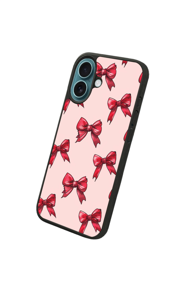 iPhone 16 Uyumlu Kurdele Tasarımlı Glossy Premium Kılıf