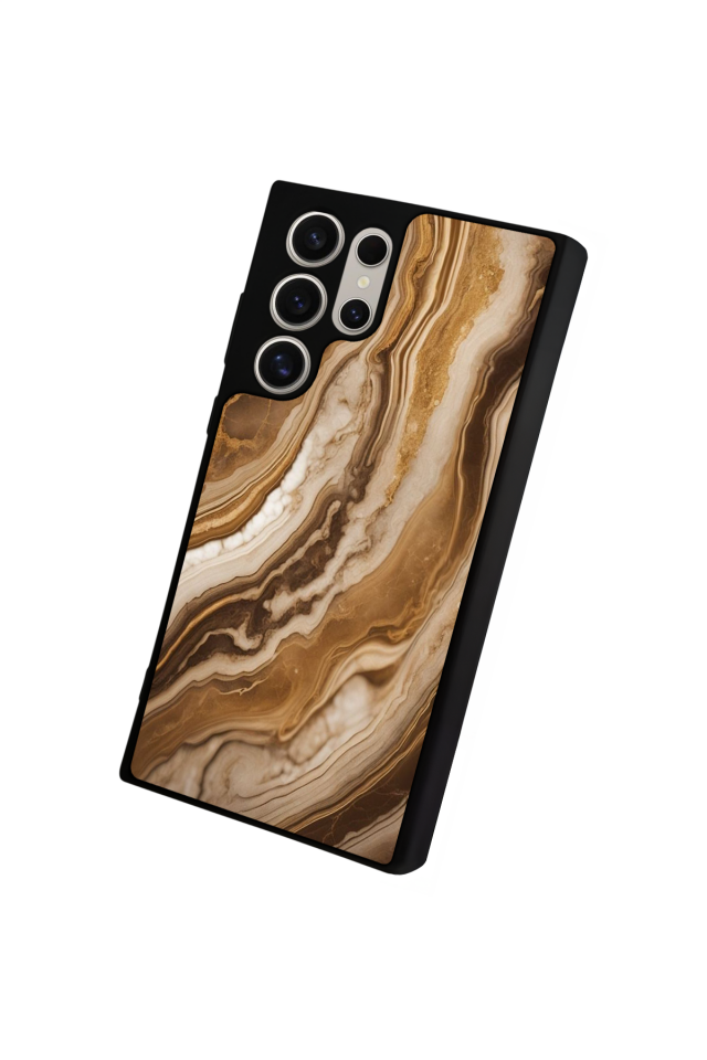Samsung Galaxy S24 Ultra Uyumlu Mermer Marble Tasarımlı Glossy Premium Kılıf