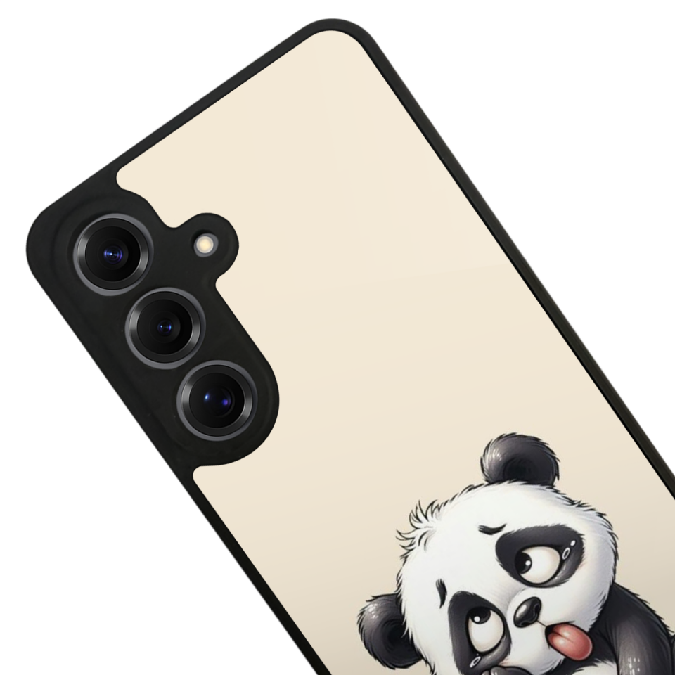 Samsung Galaxy S25 Uyumlu Panda Tasarımlı Glossy Premium Kılıf
