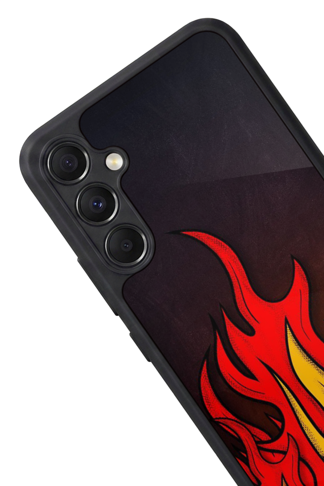 Samsung Galaxy A34 Uyumlu Retro Flame Patterns Tasarımlı Glossy Premium Kılıf