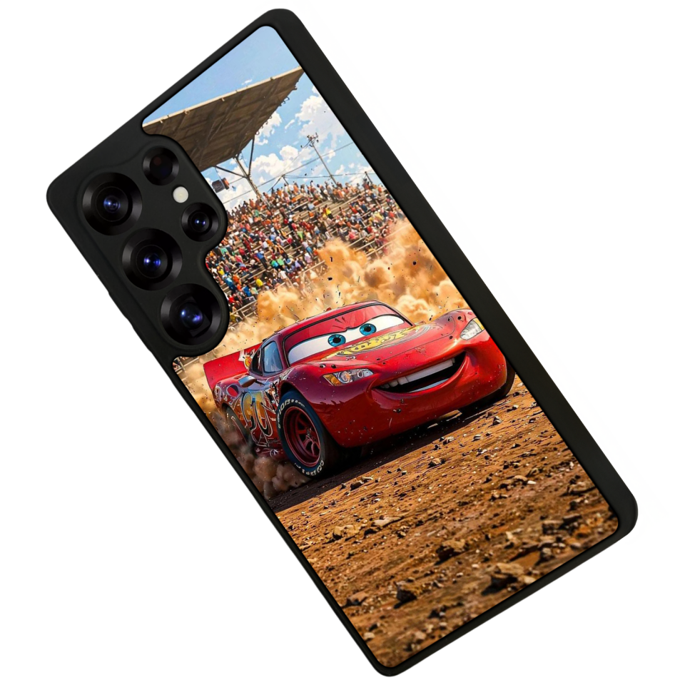 Samsung Galaxy S25 Ultra Uyumlu Şimsek McQueen Tasarımlı Glossy Premium Kılıf