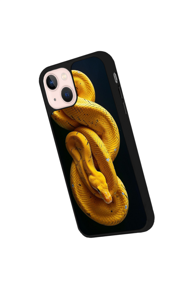 iPhone 15 Plus Uyumlu Yılan Tasarımlı Glossy Premium Kılıf