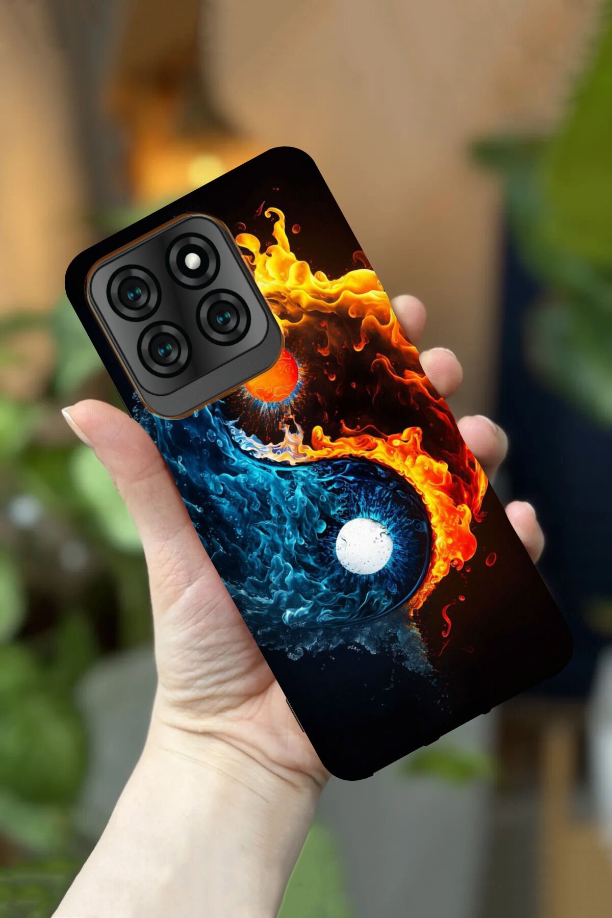 Reeder S71 Uyumlu Kamera Korumalı Ying - Yang Desenli HD Baskılı Silikon Kılıf