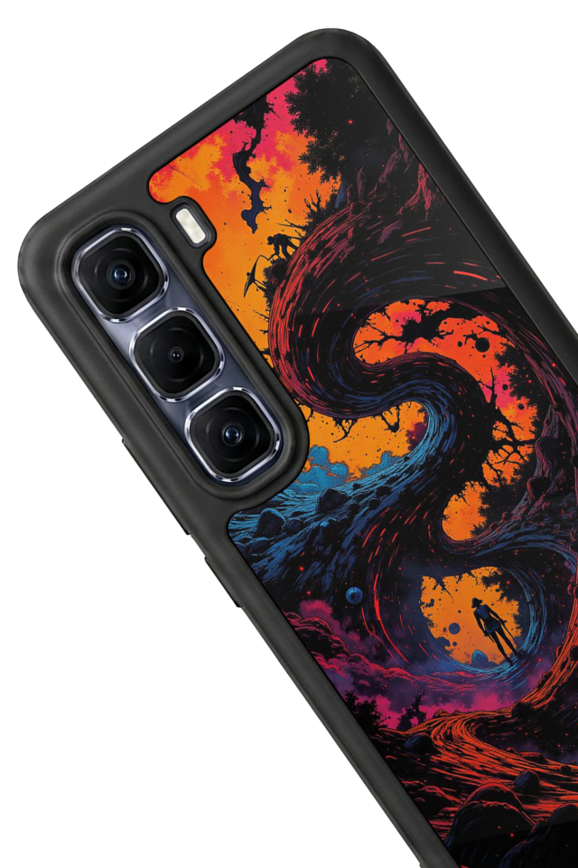 Infinix Hot 60 Pro Plus Uyumlu Abstract Tasarımlı Glossy Premium Kılıf