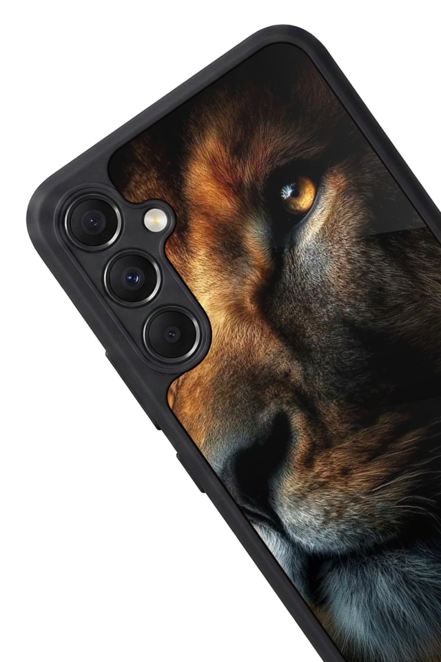 Samsung Galaxy M34 Uyumlu Aslan Tasarımlı Glossy Premium Kılıf