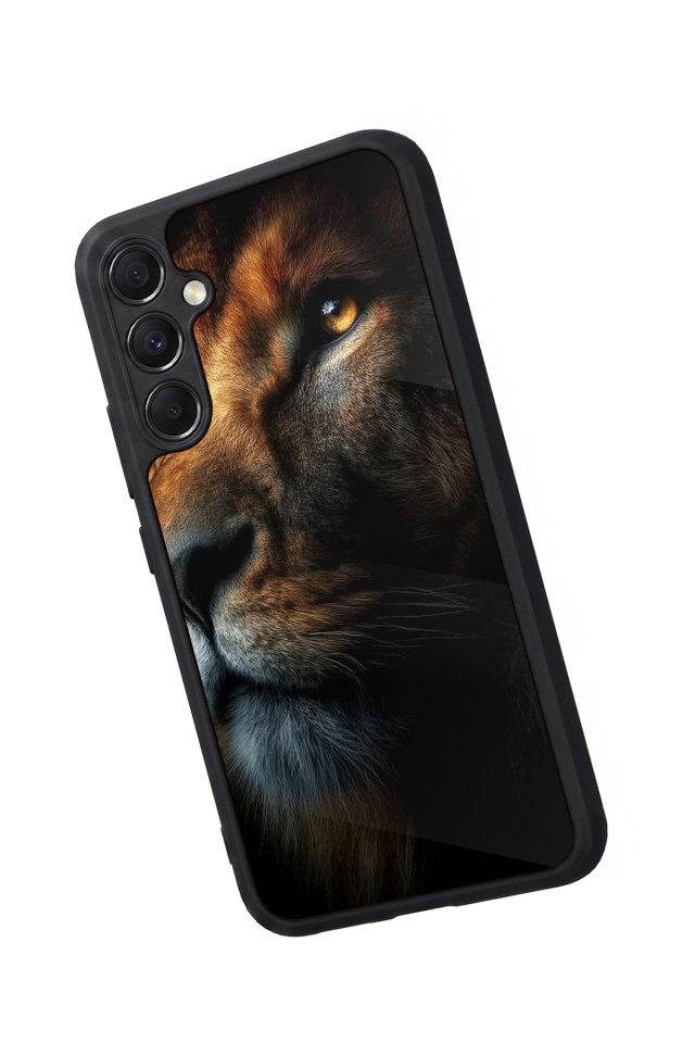 Samsung Galaxy M34 Uyumlu Aslan Tasarımlı Glossy Premium Kılıf
