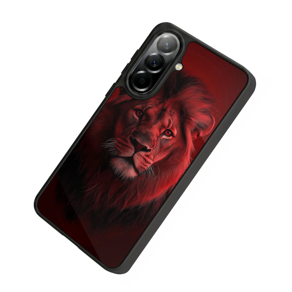 Samsung Galaxy A37 Uyumlu Aslan Tasarımlı Glossy Premium Kılıf