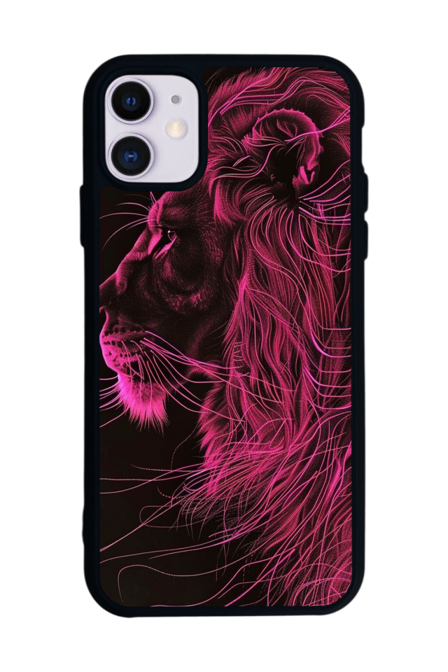 iPhone 11 Uyumlu Aslan Tasarımlı Glossy Premium Kılıf