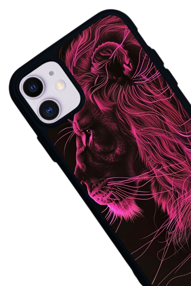 iPhone 11 Uyumlu Aslan Tasarımlı Glossy Premium Kılıf