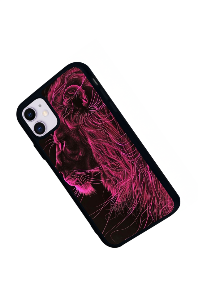 iPhone 11 Uyumlu Aslan Tasarımlı Glossy Premium Kılıf