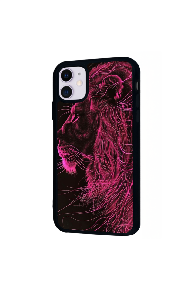 iPhone 11 Uyumlu Aslan Tasarımlı Glossy Premium Kılıf