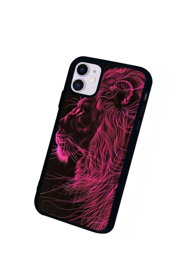 iPhone 11 Uyumlu Aslan Tasarımlı Glossy Premium Kılıf