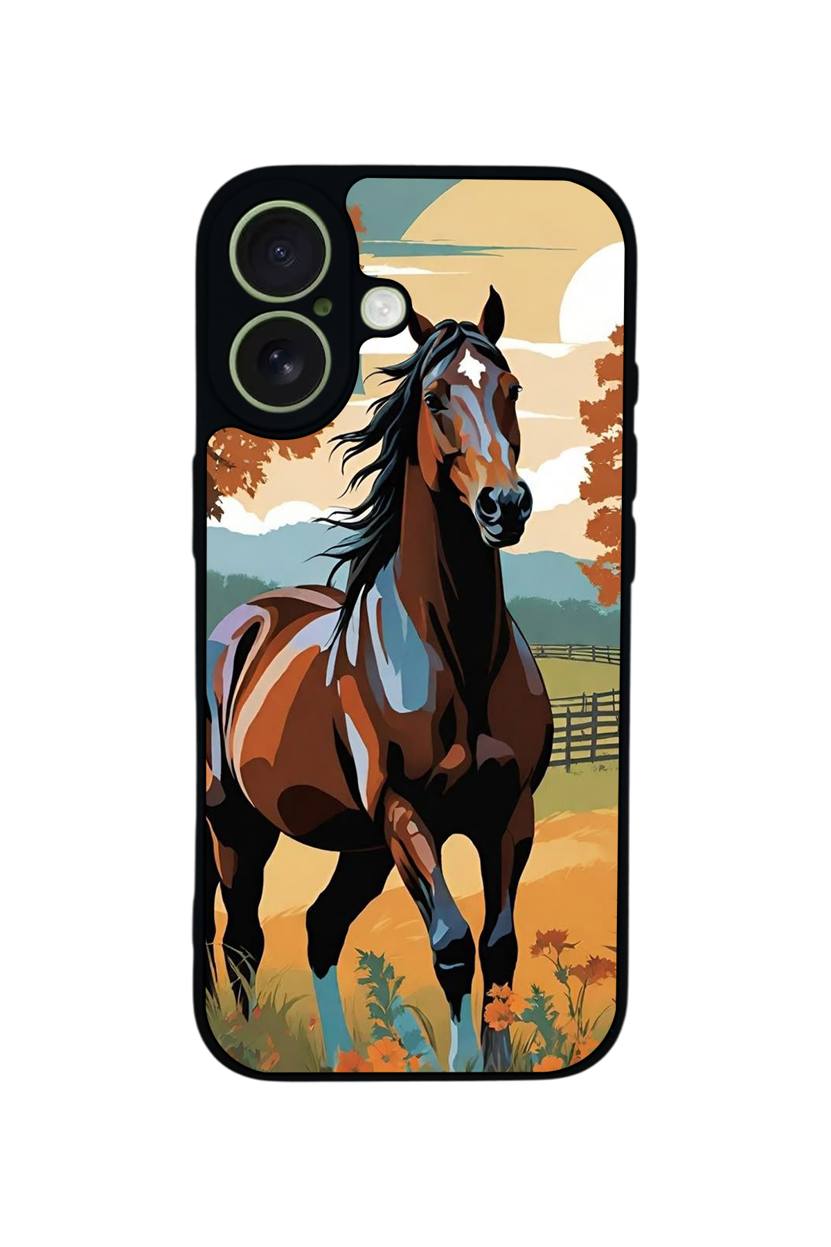 iPhone 17 Uyumlu At Horse Tasarımlı Glossy Premium Kılıf