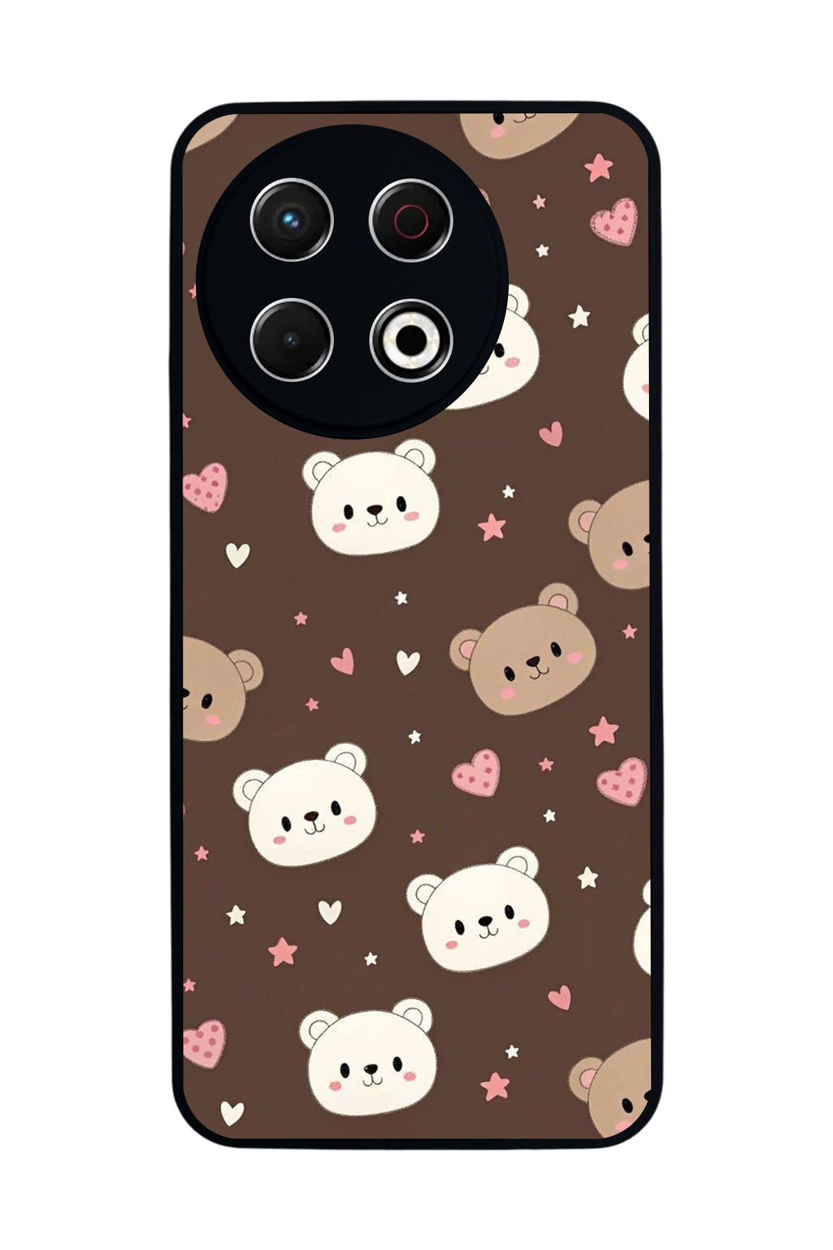 Tecno Spark 30 Pro Uyumlu Ayı Tasarımlı Glossy Premium Kılıf