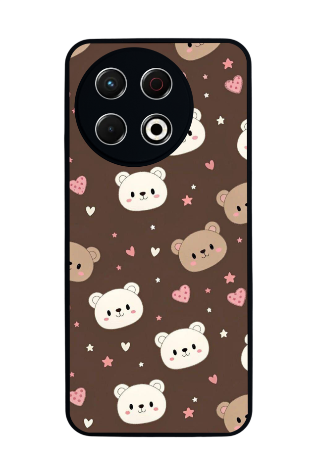 Tecno Spark 30 Pro Uyumlu Ayı Tasarımlı Glossy Premium Kılıf