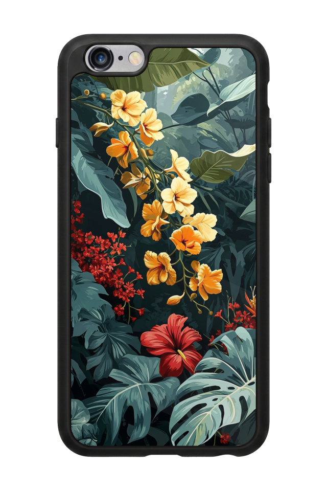 iPhone 6 Plus Uyumlu Botanik Tasarımlı Glossy Premium Kılıf