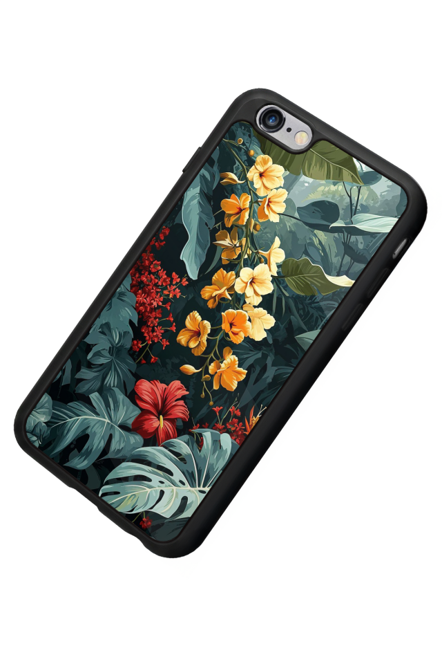 iPhone 6 Plus Uyumlu Botanik Tasarımlı Glossy Premium Kılıf