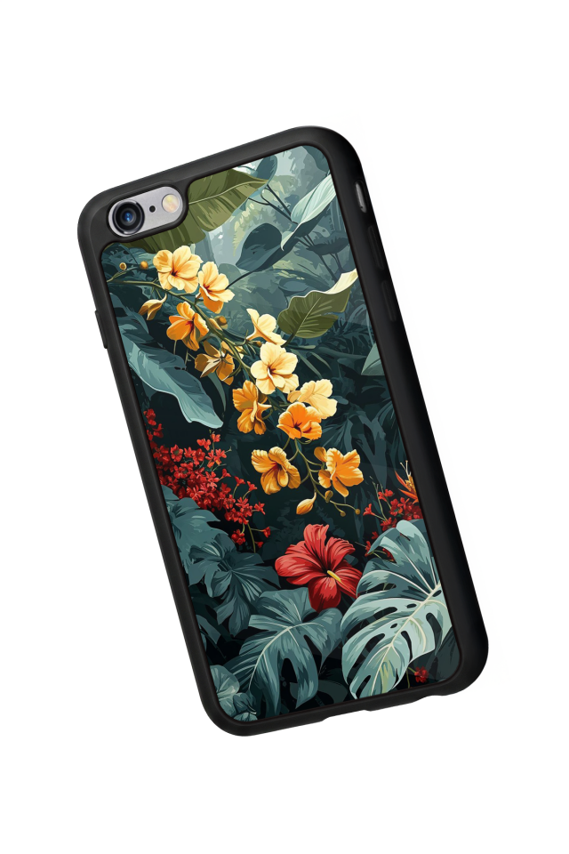iPhone 6 Plus Uyumlu Botanik Tasarımlı Glossy Premium Kılıf