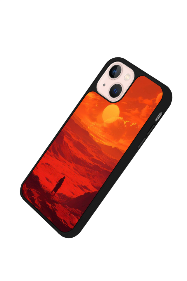 iPhone 13/14 Uyumlu Güneş Tasarımlı Glossy Premium Kılıf