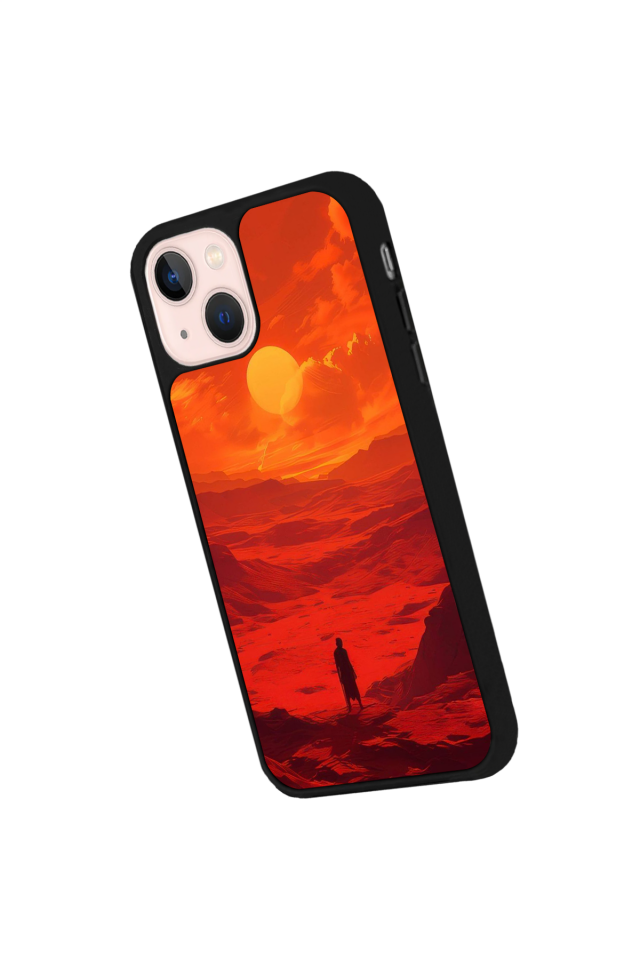 iPhone 13/14 Uyumlu Güneş Tasarımlı Glossy Premium Kılıf