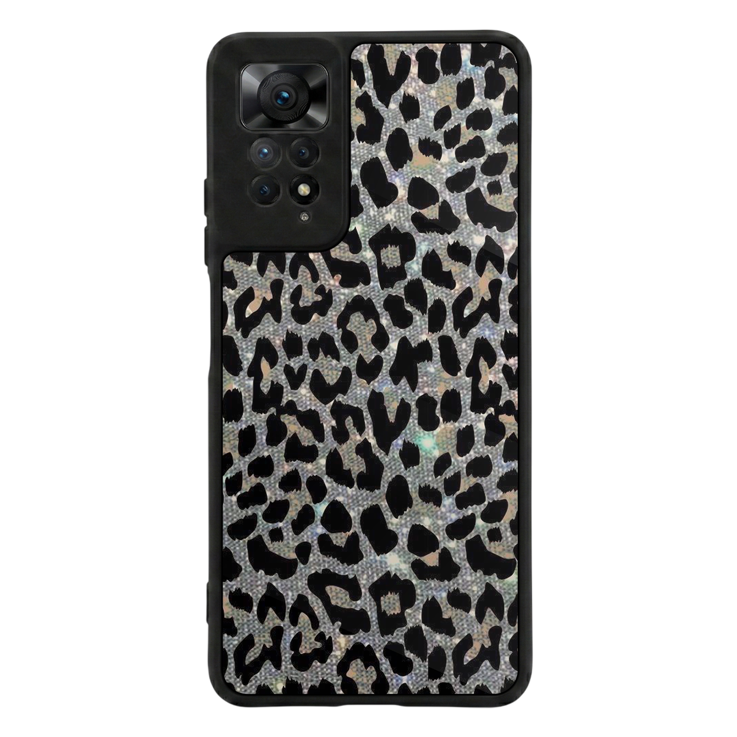 Xiaomi Redmi Note 11 Pro Uyumlu Hologram Leopar Tasarımlı Glossy Premium Kılıf