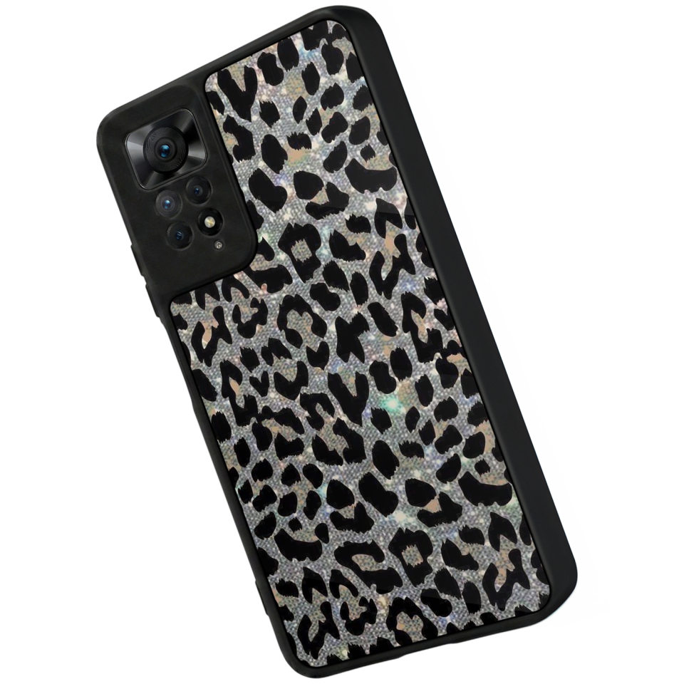 Xiaomi Redmi Note 11 Pro Uyumlu Hologram Leopar Tasarımlı Glossy Premium Kılıf