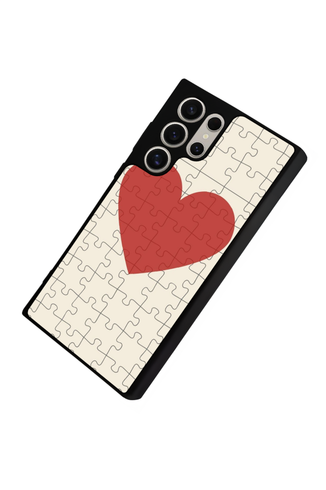 Samsung Galaxy S22 Ultra Uyumlu Kalp Love Tasarımlı Glossy Premium Kılıf