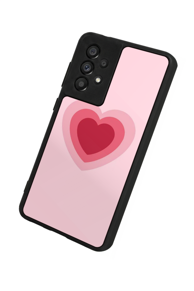 Samsung Galaxy A73 Uyumlu Kalp Love Tasarımlı Glossy Premium Kılıf
