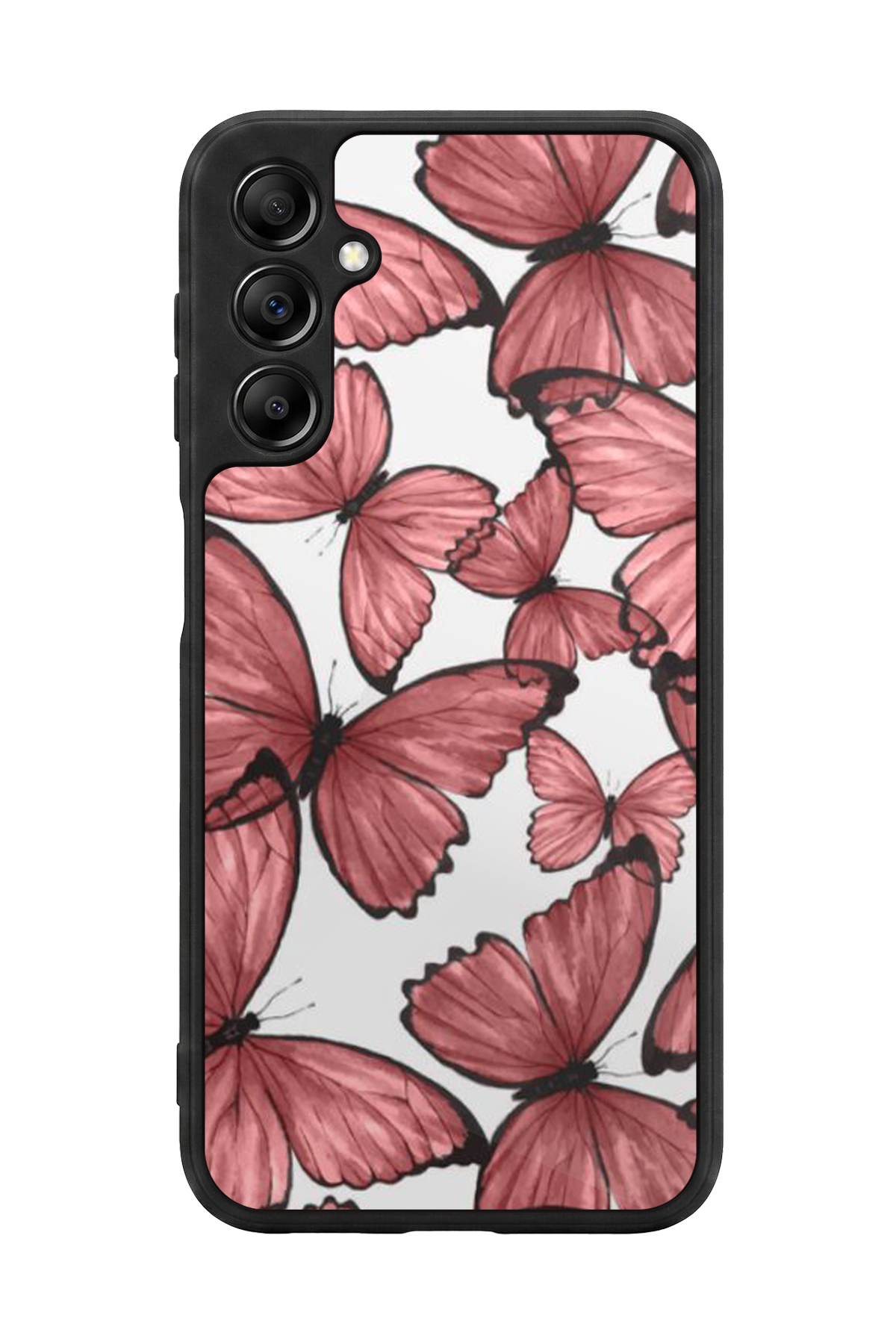 Samsung Galaxy A14 Uyumlu Kelebek Tasarımlı Glossy Premium Kılıf