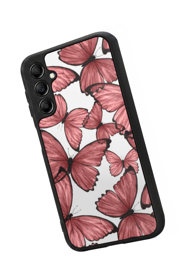 Samsung Galaxy A14 Uyumlu Kelebek Tasarımlı Glossy Premium Kılıf