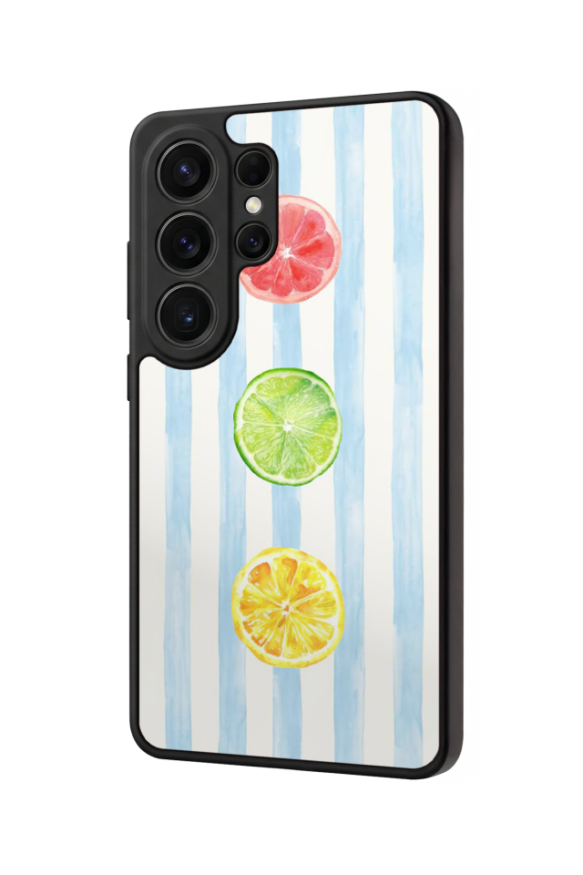 Samsung Galaxy S26 Ultra Uyumlu Limon Tasarımlı Glossy Premium Kılıf