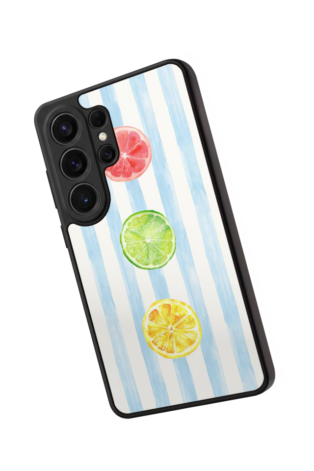 Samsung Galaxy S26 Ultra Uyumlu Limon Tasarımlı Glossy Premium Kılıf